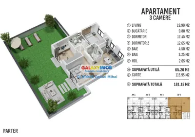 Apartament 3c amere/2bai-gradina 50mp-Prelungirea Ghencea - Bucuresti