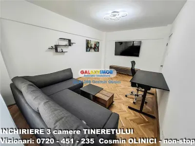 3 camere decomandat Tineretului langa metrou prima inchiriere - foto 2