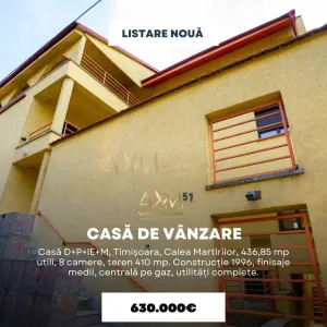 Casa spatioasa D+P+1E+M - Timisoara