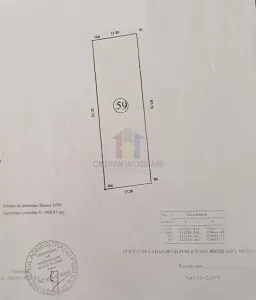 Teren 998 mp, deschidere 57,7 m, pret 95 euro/mp zona Rezidentiala - foto 2