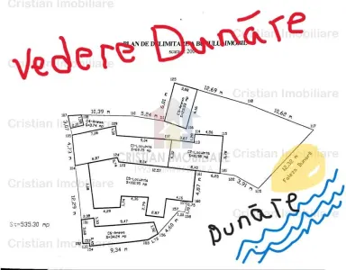 DESCHIDERE 12m la FALEZA DUNARII , Teren 535mp - Braila