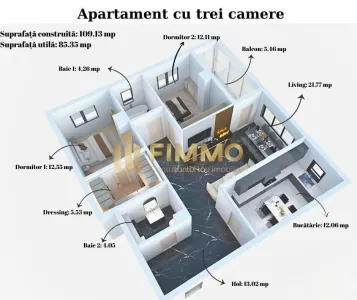 Apartament 3 Camere | 109 mpt | Avans 20% | Suceava | ID:1642 - Suceava
