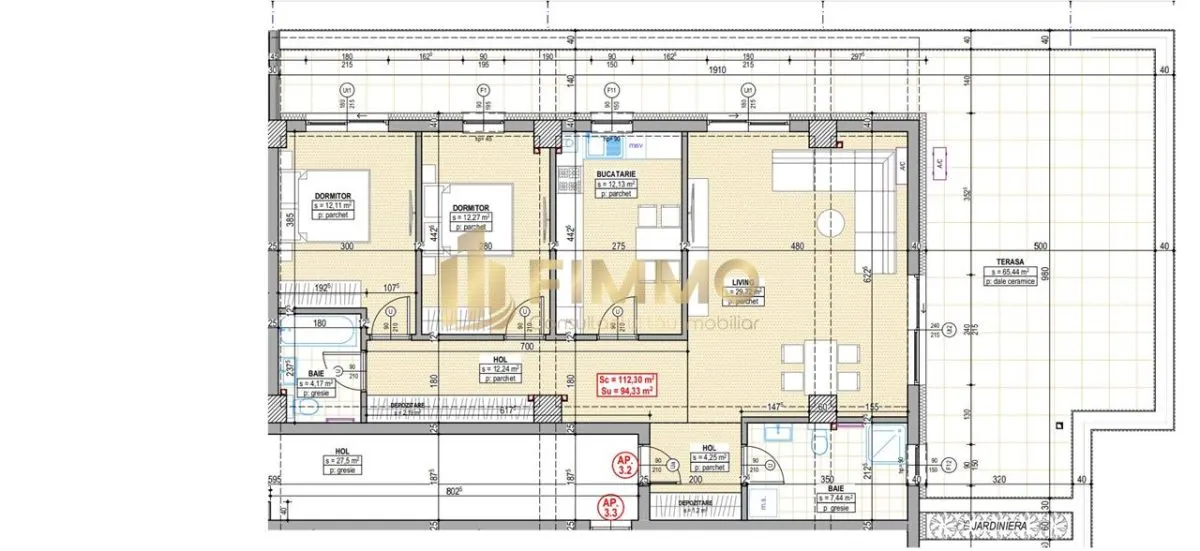 Penthouse | 112mp | Terasa 65,4mp | Traian Vuia | ID:1157 - foto 2