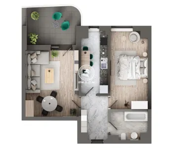 Apartament Nou 2 camere  de vanzare  Galata, - foto 2