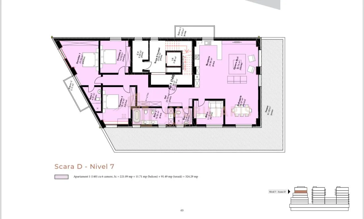Apartamente 1, 2, 3, 4, 6 camere zona Centrala, Unirii - foto 12