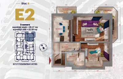 Apartament 2 camere, 68 mp | Investiție excelentă | COMISION 0% - Iasi