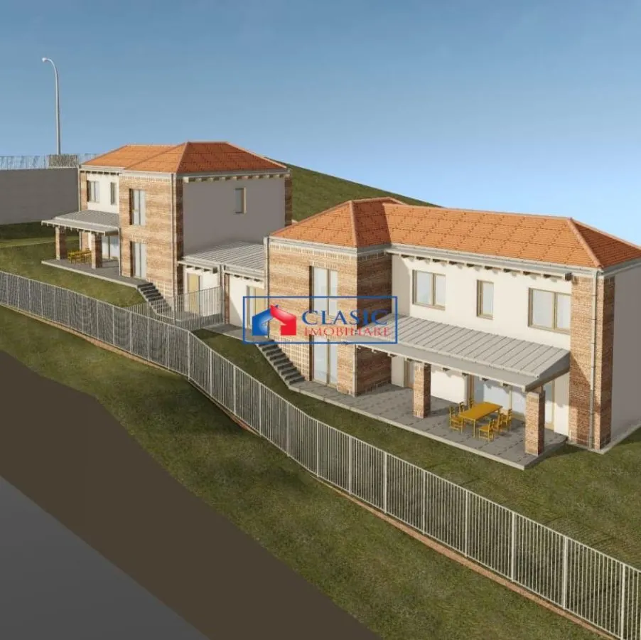 Vanzare teren cu autorizatie casa alipita tip duplex Feleacu zona Valea Capriorii - foto 1