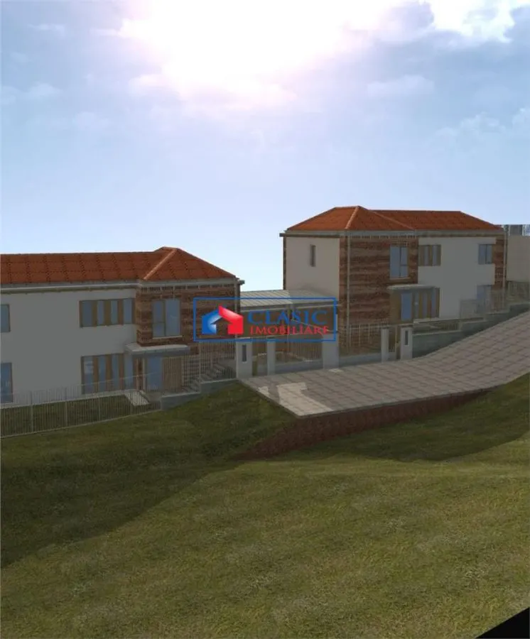 Vanzare teren cu autorizatie casa alipita tip duplex Feleacu zona Valea Capriorii - foto 5