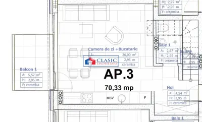 Vanzare apartament 3 camere, tip duplex, pe 2 niveluri cu scara interioara, zona Piata Cipariu! - foto 2