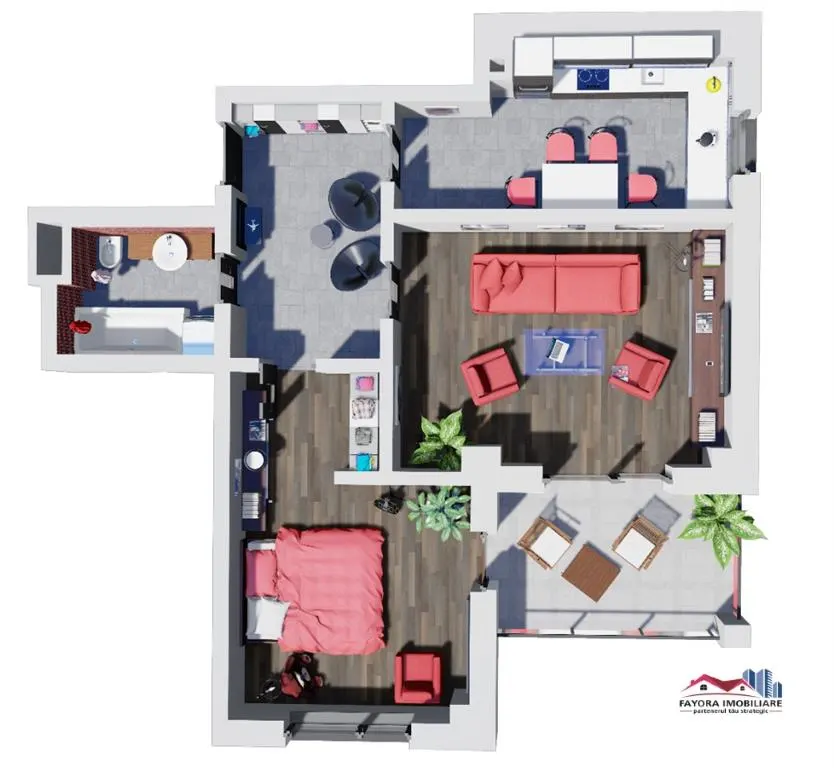 Apartament 2 Camere Tip A2.2 de Vanzare in Ansamblul Green Residence - foto 4
