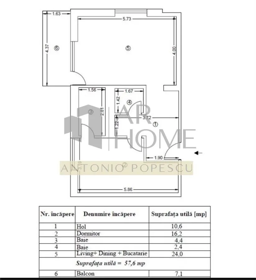 Apartament 2 camere, 2 bai, partial mobilat, Ploiesti,zona Democratiei - foto 4