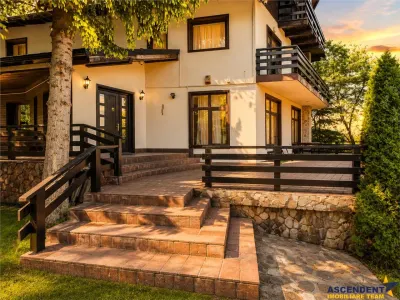 Resedinta versatila, 7 incaperi, camin elegant, terase, lot 800 mp, locuire/ turism. - Predelut
