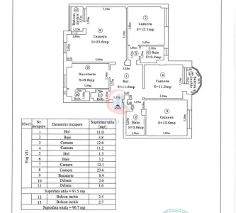 Apartament 4 camere , Zona Modern ,Bd. Simion Barnutiu ,Badea Cartan. - foto 7
