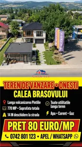 Teren in Onesti pentru afacere, la 150 m de Bacania Serban - Onesti