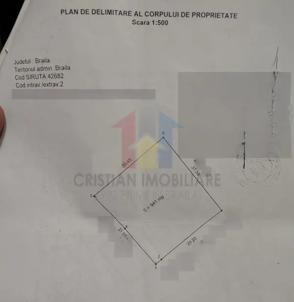Teren in Suprafata de 941 mp, Deschidere 30 m, zona Excelenta  Chercea - foto 4