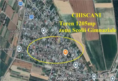 Chiscani zona Scolii Gimnaziale Teren 1205 mp cu 16,5m deschidere stradala - Chiscani