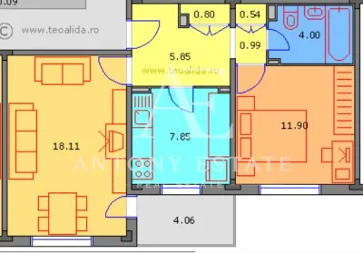 Antony Estate | Apartament de inchiriat, 2 camere - Zona Decebal - Oradea - foto 10