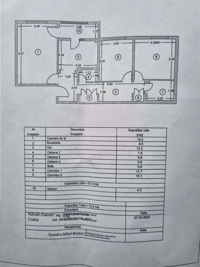 Apartament 3 cam, 2 bai , dcomandat  str Libertatii langa Piata - foto 2