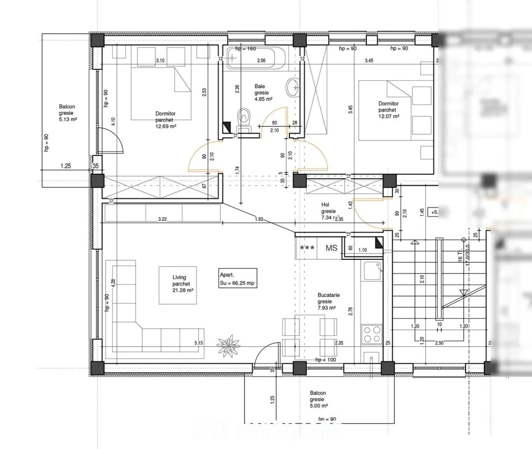 Confort si liniste pentru familie, Apartament 3 camere, 2 balcoane, parcare, Floresti - foto 21