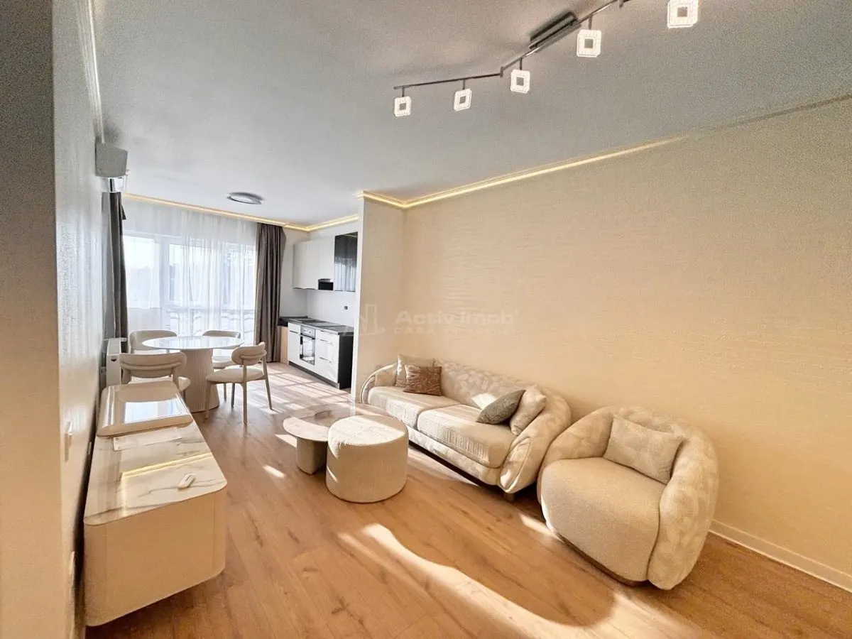 Apartament 3 camere bloc nou - 68 mp  util + balcon 10 mp - Mobilat si utilat - foto 2