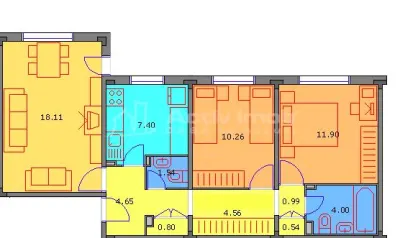 Apartament 3 camere tip PB bloc reabilitat - foto 18