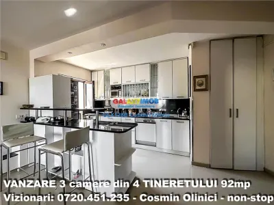 3 camere 92 mp - Living 30 mp - 2 bai - Renovare premium - Panorama - foto 14