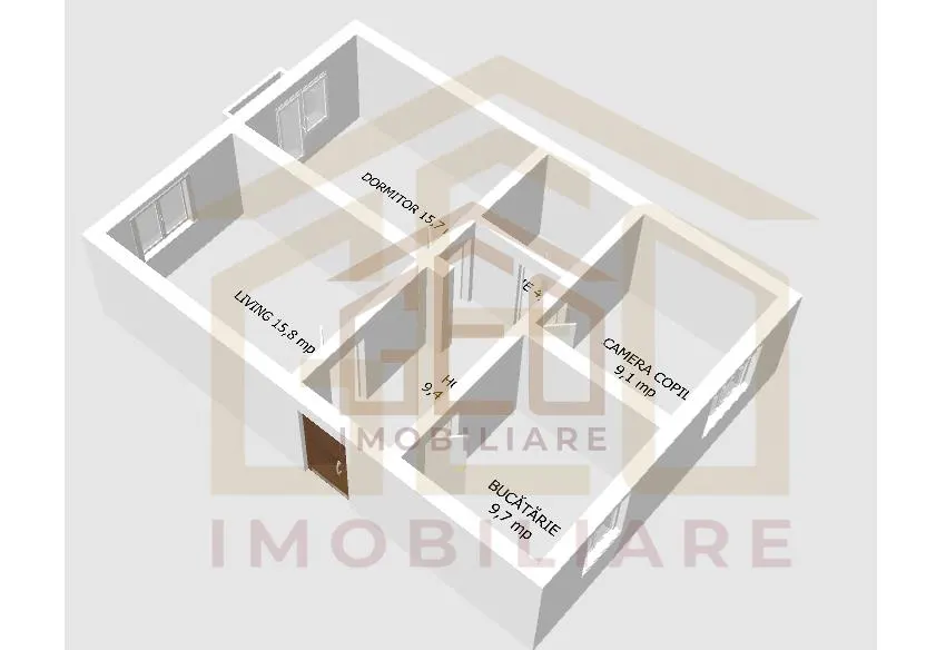 Apartament 3 camere in zona centrala Moldova Noua - foto 15