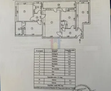 Ap 4 cam, conf 1, Viziru 1, bucatarie mobilata,  etaj 2 - Braila