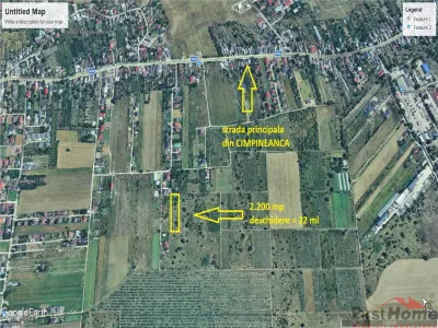 Teren intravilan Cimpineanca, 2.200 mp , d =22 ml,comision 0 % - Focsani