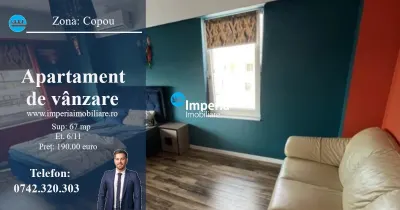 Apartament 2 cam, decomandat, de vanzare in zona Copou - Aleea Sadoveanu - Iasi