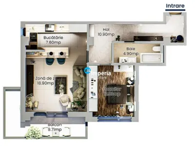 Apartament 2 camere premium, proiect EXCLUSIVIST - foto 2