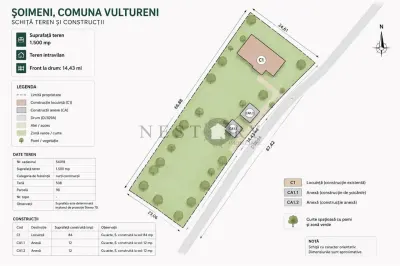 Casa cu teren intravilan 1500mp|Front generos|25km Cluj - foto 9