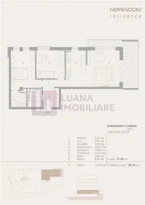 Apartament 3 camere | 2 bai | terasa | Turnisor | lift | INTABULAT | boxa C1 - foto 7