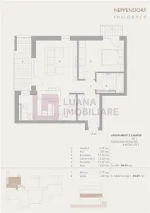 Apartament 2 camere | 2 balcoane | Turnisor | lift | INTABULAT | boxa C1 - foto 7