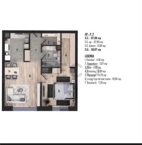 RECO Apartament ultracentral cu 2 camere-60mp-bloc boutique - foto 3