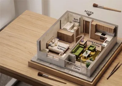 Proiect bloc nou | 2 camere | Centru | 2c-7518 - foto 1