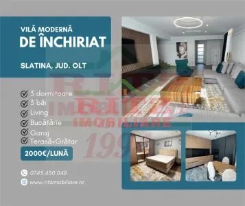 Vila DE LUX, P+1E, mob. si utilata, DE INCHIRIAT, zona Palatul de Justitie! - Slatina