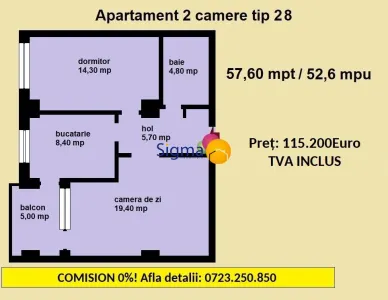 Nicolina, Luxury Edition, apartamente noi2 camere TIP 2/3/9/25 - foto 16
