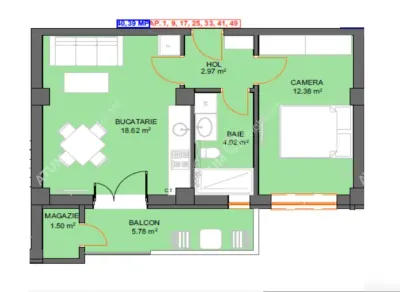 De vanzare apartament la etajul 2 cu 2 camere balcon parcare subterana zona Doamna Stanca din Sibiu - foto 4