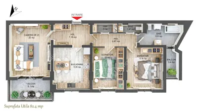 Apartament cu 3 camere decomandate 2 bai si 2 balcoane de vanzare in Sibiu zona Rahovei - foto 7