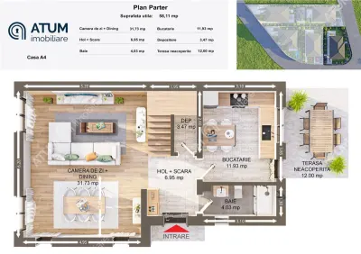 Casa individuala finisata la cheie de vanzare in Cristian 4 camere si 340 mp teren - foto 3