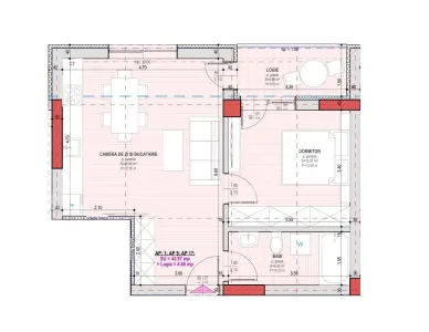 De vanzare apartament la cheie cu 2 camere 44 mp utili zona Pictor Brana din Selimbar - foto 4