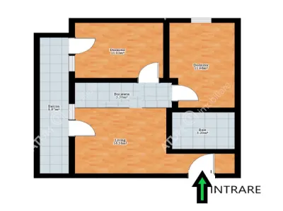 De inchiriat apartament cu 3 camere decomandate balcon si loc parcare in zona Magnolia din Sibiu - foto 6