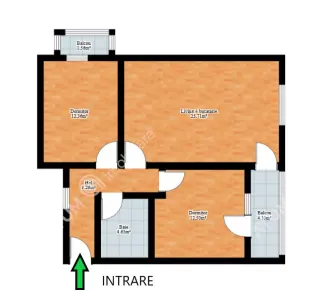 De vanzare apartament cu 3 camere decomandate si 2 balcoane in zona Brana din Selimbar - foto 7