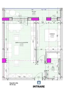 De vanzare apartament la cheie cu 2 camere 51 mp utili zona Pictor Brana din Selimbar - foto 8