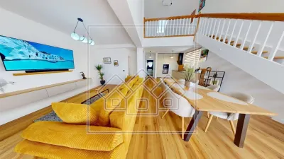Penthouse cu design deosebit, mobilat modern, terasa - foto 5