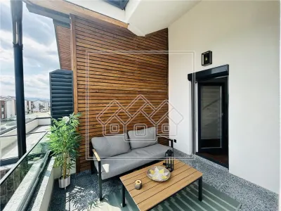 Penthouse cu design deosebit, mobilat modern, terasa - foto 8