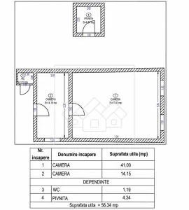 Spatiu comercial de vanzare, 56,34 mp, vad pietonal si acces din strada - Centrul Sibiului - foto 5