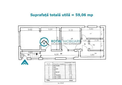 Royal Imobiliare - Vanzare apartament 2 camere in zona Central - foto 10
