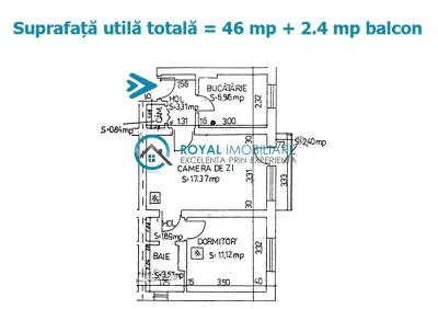 Royal Imobiliare - Vanzare apartament 2 camere zona Nord-Gageni - foto 11